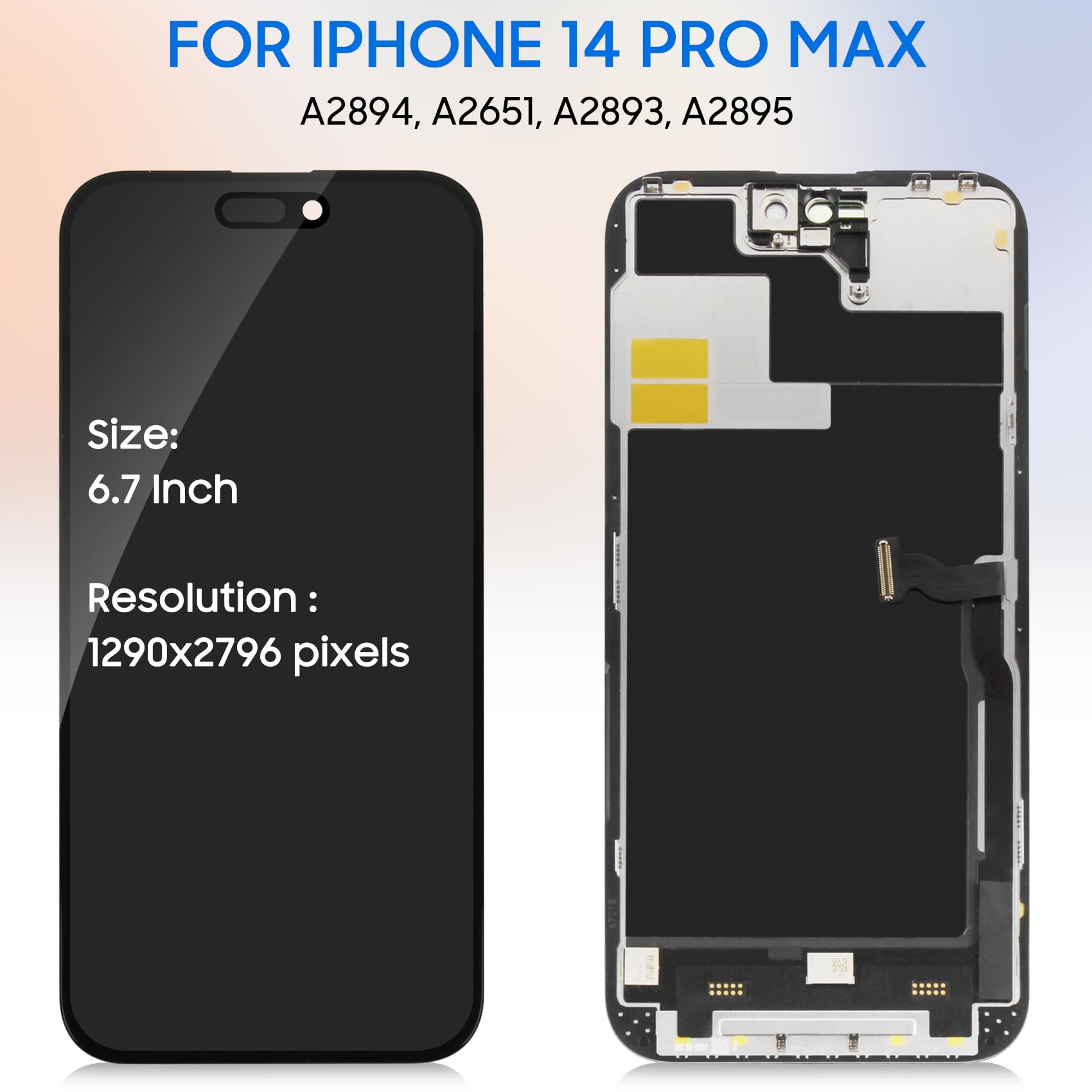 iPhone 14ProMax ディスプレイ Amazon.com: PassionTR for iPhone 14 Pro Max LCD Screen